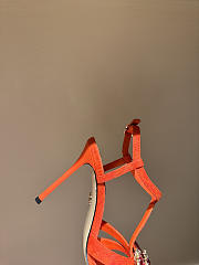 Dolce & Gabbana Brocade sandals with embroidery Orange 10.5cm - 4