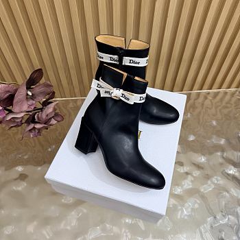 Dior J'Adior high-heeled ankle boots Black lambskin 7.5cm