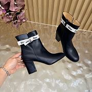 Dior J'Adior high-heeled ankle boots Black lambskin 7.5cm - 3