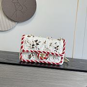 Chanel Classic 11.12 Handbag Wool Crepe Raffia 25.5x15.5x6.5cm - 1
