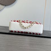 Chanel Classic 11.12 Handbag Wool Crepe Raffia 25.5x15.5x6.5cm - 5