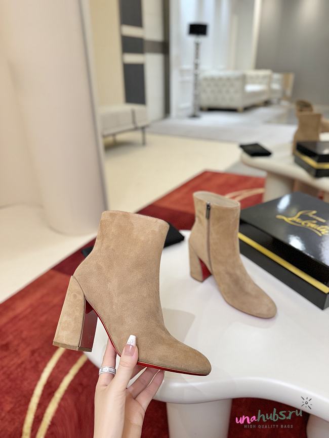 Christian Louboutin Turela 85 Lione Beige Suede - 1