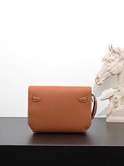 Hermes Pouch in grained natural cowhide 25.5x20x4cm - 4