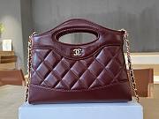 Chanel 31 Mini Shoulder Bag Burgundy 20.5x17.5x4cm - 1
