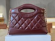 Chanel 31 Mini Shoulder Bag Burgundy 20.5x17.5x4cm - 3