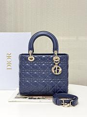 Dior Medium Lady Bag Blue 24cm - 1