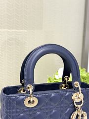 Dior Medium Lady Bag Blue 24cm - 2