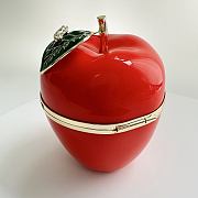 Chanel Apple Minaudiere Metal Enamel Red Green & Golden 16x10x10cm - 5