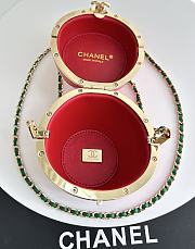Chanel Apple Minaudiere Metal Enamel Red Green & Golden 16x10x10cm - 2