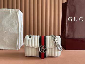 Gucci Jetset GG Marmont medium shoulder bag white 26x15x7cm