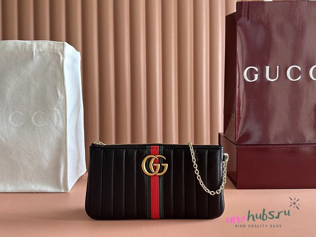 Gucci GG Marmont pouch with strap black 26x13x1.5cm - 1