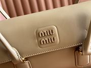 Miu Miu Arcadie leather bag Beige 24x11.5x5cm - 5