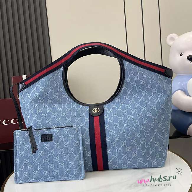 Gucci Giglio large tote bag Blue 60x47x16cm - Unahubs - 1
