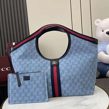 Gucci Giglio large tote bag Blue 60x47x16cm - Unahubs