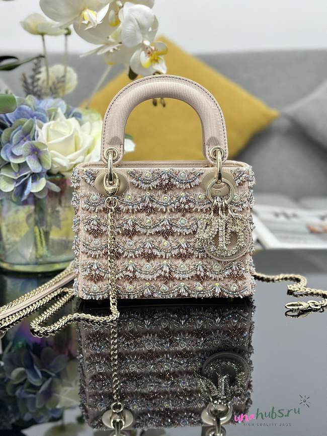 Dior Lady bag embellished crystal 17x15x7cm - 1