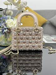 Dior Lady bag embellished crystal 17x15x7cm - 4
