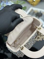 Dior Lady bag embellished crystal 17x15x7cm - 3