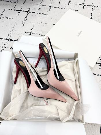 YSL Deroche Crêpe Satin Slingback Pumps