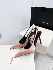 YSL Deroche Crêpe Satin Slingback Pumps - 4