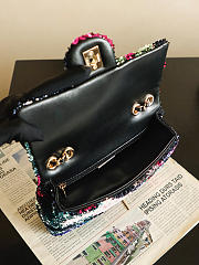 Chanel flap bag multicolor sequin classic 21x14x8cm - 2