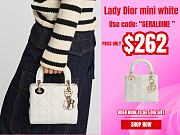 Lady Dior mini white - 1