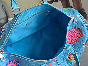 Louis Vuitton LV x YK Keepall 50 Blue  - 4