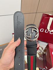 Gucci Reversible Belt with Interlocking G buckle - 4