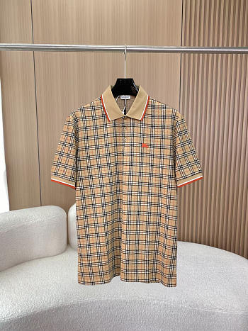 Burberry check-pattern logo-detail Polo Shirt