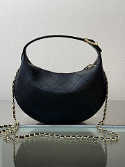 Chanel Clutch with strap Lamskin Gold Black 22x21x9cm - 4