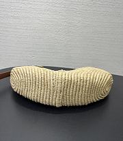 Loewe Medium Swing bag in raffia and calfskin 35x22x11cm - 2