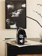 Chanel flap bag sequin black 21x14x8cm - 4