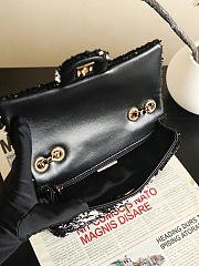 Chanel flap bag sequin black 21x14x8cm - 2
