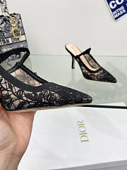 Dior black lace Capture heeled mule - 2