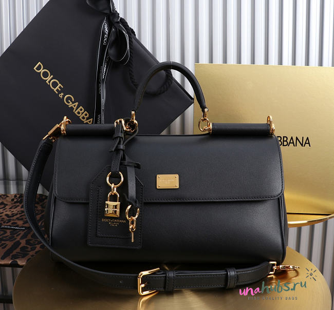 Dolce & Gabbana Medium My Sicily black calfskin 30x18x14cm - 1