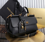 Dolce & Gabbana Medium My Sicily black calfskin 30x18x14cm - 4