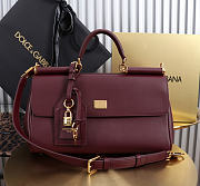 Dolce & Gabbana Medium My Sicily burgundy calfskin 30x18x14cm - 1