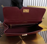 Dolce & Gabbana Medium My Sicily burgundy calfskin 30x18x14cm - 5