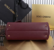 Dolce & Gabbana Medium My Sicily burgundy calfskin 30x18x14cm - 4