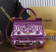 Dolce & Gabbana small Sicily handbag with purple 20x16x8cm - 1