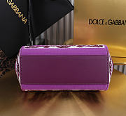 Dolce & Gabbana small Sicily handbag with purple 20x16x8cm - 5