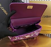 Dolce & Gabbana small Sicily handbag with purple 20x16x8cm - 4