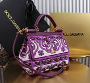 Dolce & Gabbana small Sicily handbag with purple 20x16x8cm - 2