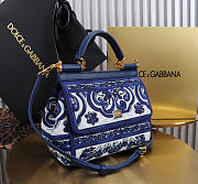 Dolce & Gabbana small Sicily handbag with blue 20x16x8cm - 2