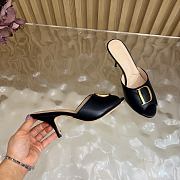 Dior Initials Heeled Slide Black Lambskin - 4