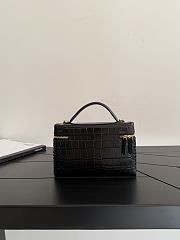 Chanel Vanity With Chain Calfskin Crocodile Embossed Black 19cm - 5
