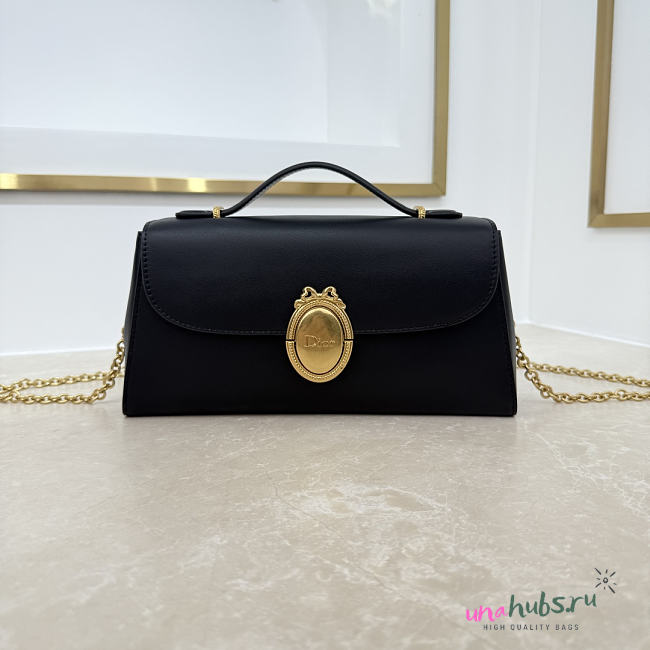 Dior Médaillon Pouch Black Smooth Calfskin 26x11.5x4.5cm - 1