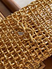 YSL Evening clutch in woven metal 19x9x5cm - 5