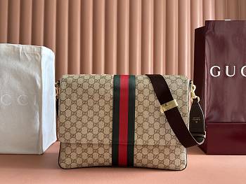 Gucci Medium crossbody bag with Web 35.5x25.5x10.5cm