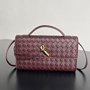 Bottega Veneta Andiamo Clutch 25 Burgundy 24x13.5x7cm - 1