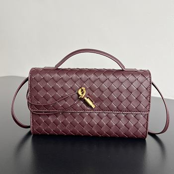 Bottega Veneta Andiamo Clutch 25 Burgundy 24x13.5x7cm